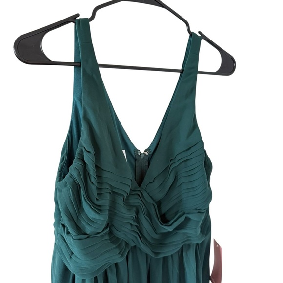 Birdy Grey NEW Laurie Empire Dress in Chiffon Emerald - Picture 6 of 9
